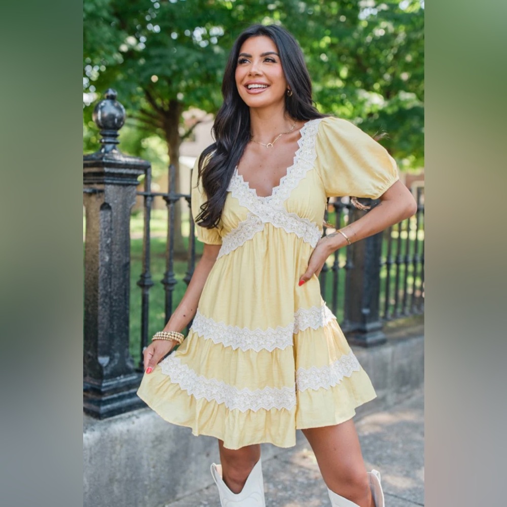 Mustard mini dress from pink lily